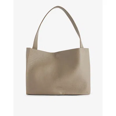 Studio Nicholson Womens Elephant Medium Reflection Leather Tote Bag In Gray