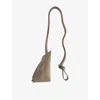 Studio Nicholson Womens Elephant Triangle Leather Pouch In Gray