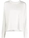 Studio Nicholson White Crewneck Long Sleeve T-shirt In White