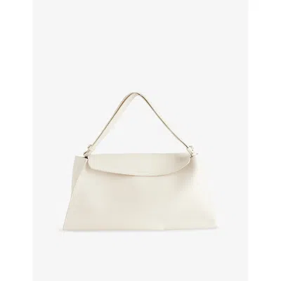 Studio Nicholson Womens Parchment Shiboru Suede Shoulder Bag In Sand
