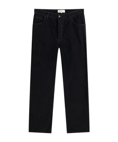Studio Nicholson Woodstock Belt Loop Casual Trousers In Black