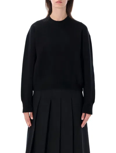 Studio Nicholson Wool Cashmere Crewneck Sweater In Nero