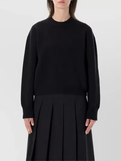 Studio Nicholson Wool Cashmere Knit Sweatshirt In Black