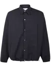 Studio Nicholson Long Sleeved Drawstring Hem Jacket In Blue
