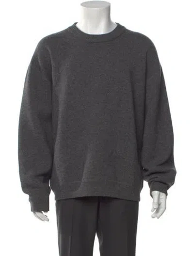 Pre-owned Studio Nicholson Wool Crew Neck Pullover In Gray