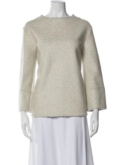 Pre-owned Studio Nicholson Wool Crew Neck Top In Neutral
