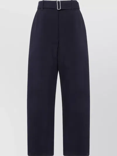 Studio Nicholson Wool High-rise Tapered Trousers In Blue