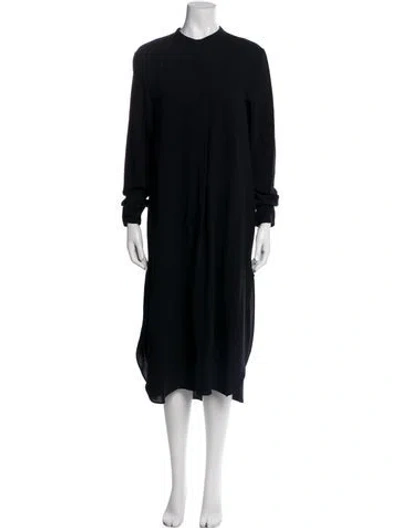 Pre-owned Studio Nicholson Wool Midi Length Dress In Black