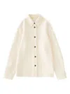Studio Nicholson Long Sleeve Wool Shirt With Button Cuffs In Pink