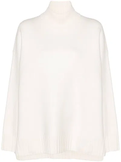 Studio Nicholson Wool Rocllneck Sweater In White