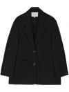 Studio Nicholson Wool Single-breasted Blazer Jacket In Blue