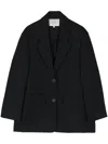 Studio Nicholson Wool Single-breasted Blazer Jacket In Blue