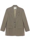 Studio Nicholson Wool Single-breasted Blazer Jacket In Neutral