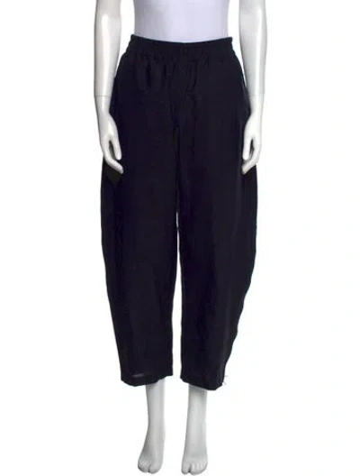 Pre-owned Studio Nicholson Wool Straight Leg Pants In Black