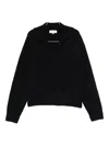 Studio Nicholson Lapel Sweater In Black