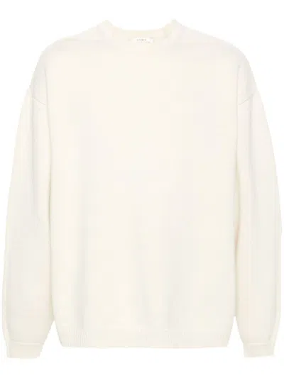 Studio Nicholson White Paper Sweater Sweaters In Neutral