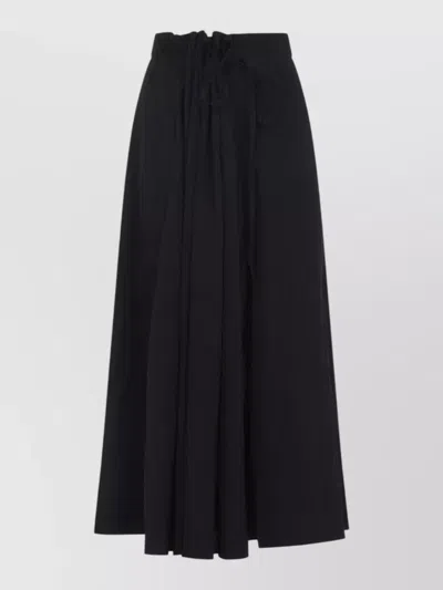 Studio Nicholson Wrap Trousers Pleated Design Tie Waist In Black