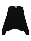 Studio Nicholson Wynn Black Superkid Mohair Crewneck Sweater In Black