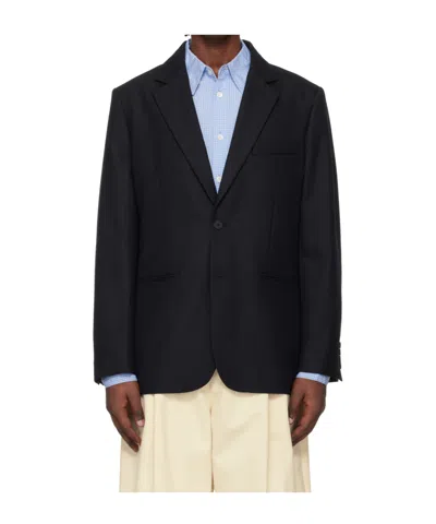 Studio Nicholson X Aaron Levine Collaboration Burlington Long-sleeved Blazer In Black