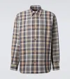 Studio Nicholson X Aaron Levine View Checked Cotton Shirt In Brown