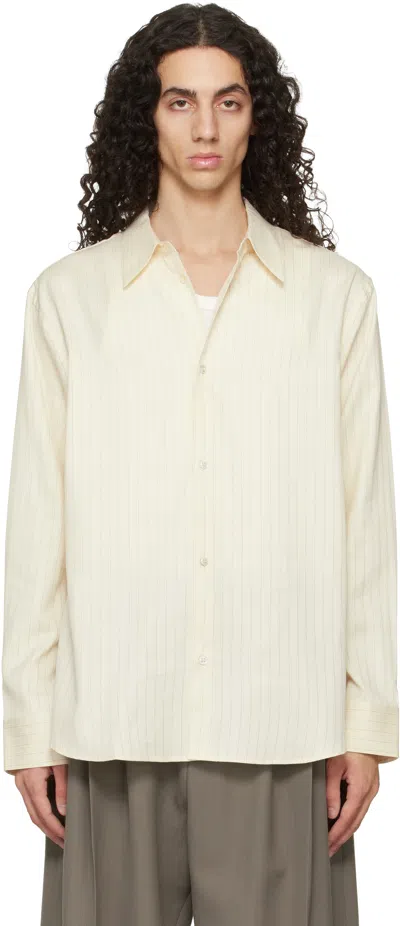 Studio Nicholson Yellow View Shirt In White