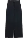 Studio Nicholson Zipper Front Wide Leg Pants Clothing In 黑色