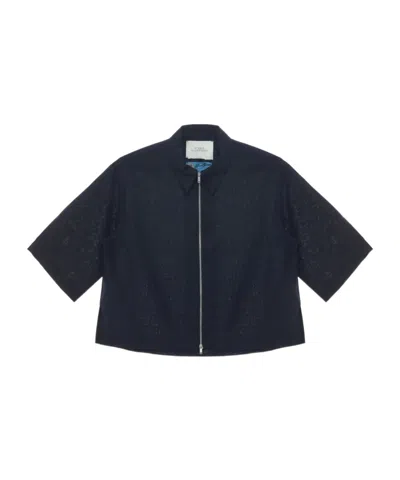 STUDIO NICHOLSON ZIP-UP SHIRT JACKET