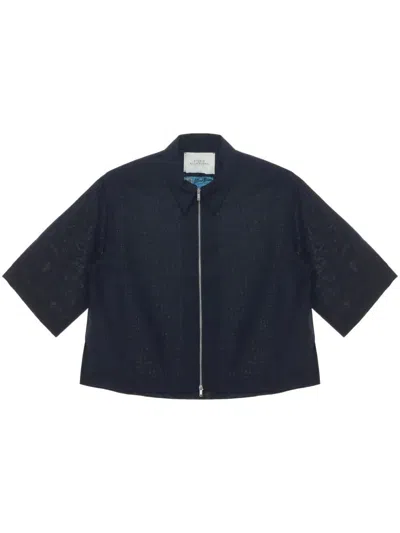 Studio Nicholson Zipper Through Shirt Clothing In Blue