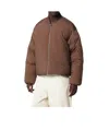 Studio Nicholson Zip-up Down Jacket In Brown