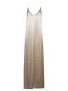 Studio Nina Beige Athena Long Silk Dress
