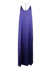 Studio Nina Purple Athena Long Silk Dress