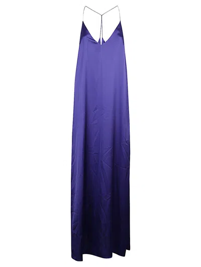 Studio Nina Purple Athena Long Silk Dress