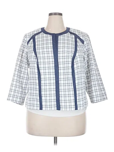 Pre-owned Studio One 3/4 Sleeve Blouse In Blue