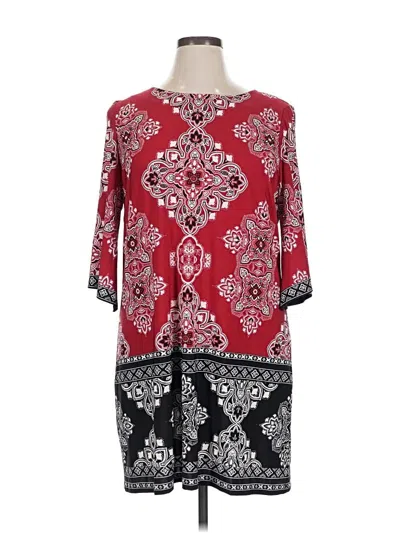 Pre-owned Studio One 3/4 Sleeve T-shirt In Red