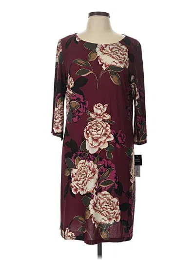 Studio One Casual Dress In Burgundy