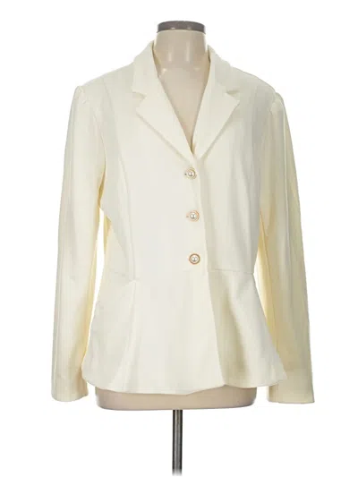 Pre-owned Studio Park Blazer Jacket In White