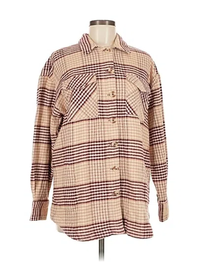 Pre-owned Studio Park Fleece Jacket In Brown