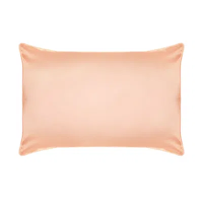 Studio Pia Pink / Purple / Yellow Aiya Organic Silk Pillowcase Coral In Orange