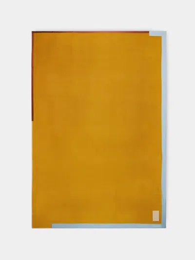 Studio Shamshiri X Abask Handwoven Cashmere Irregular-border Large Blanket (118in/3m) In Brown