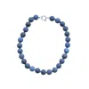 Studio Solíz Women's Blue / Silver Tinta Deep Blue Dumorietite Beaded Necklace In Multi