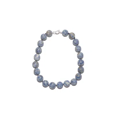 Studio Solíz Women's Luna Blue Spot Jasper Choker Necklace