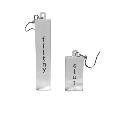 Studio Syg Women's Black Filthy Slut Earrings