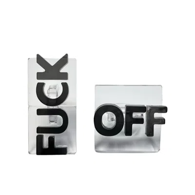 Studio Syg Women's Black Fuck Off Ring Set