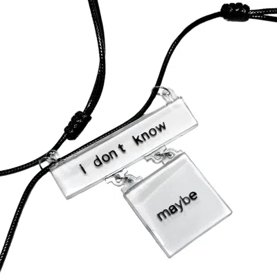 Studio Syg Women's Black I Don't Know. Maybe? Necklace