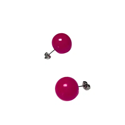 Studio Syg Women's Pink / Purple Neon Pink Stud Earrings