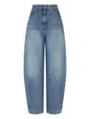 Studio Tomboy Adjustable-back Tapered Jeans In Blue