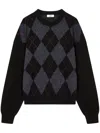 Studio Tomboy Argyle-knit Sweater In 黑色