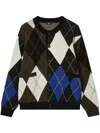 Studio Tomboy Argyle-pattern Cardigan In Black