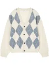 Studio Tomboy Argyle-pattern Cardigan In Neutrals