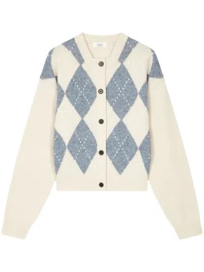 Studio Tomboy Argyle-pattern Cardigan In Neutrals